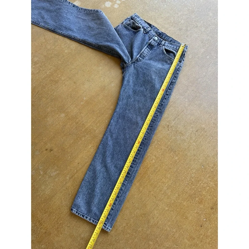 VTG 90s Levis Black Light Acid Wash 501 Straight Leg Denim Jeans 30x30 USA Made
